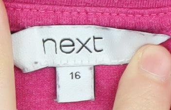 Next Women's Pink Striped Pullover Jumper, Size 16