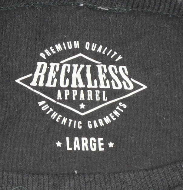 Reckless Apparel Men's Black The Doors T-Shirt L