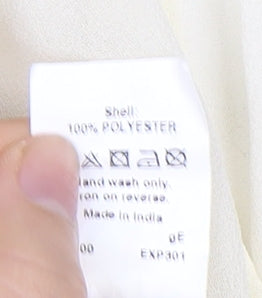 River Island Women's Ivory Embroidered Tunic Blouse Size 12