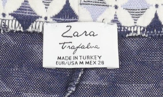 Zara Women's Blue Geometric Skirt Size 12