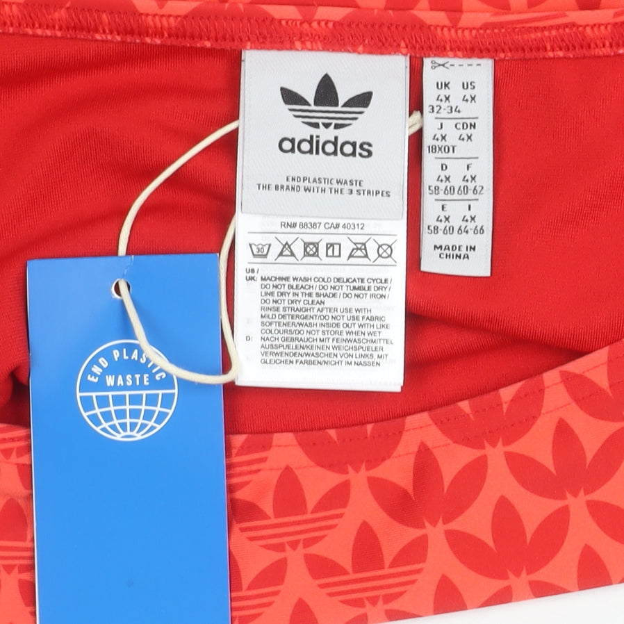 Adidas Women's Red Bikini Swim Bottom 4XL