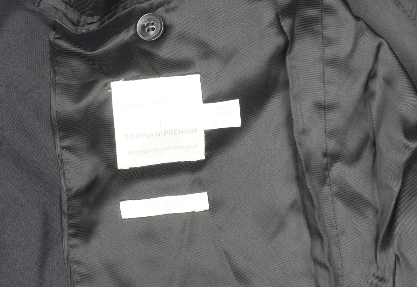 Topman Men's Black Blazer Jacket 40