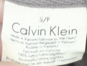 Calvin Klein Men's Grey Hoodie, Size S, Pullover, Logo