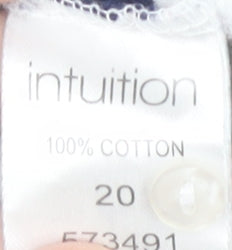 Intuition Women's Blue Striped Polo Shirt Size 20