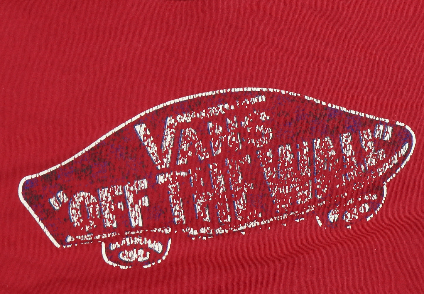 Vans Red Unisex T-Shirt, M, Casual Short Sleeve