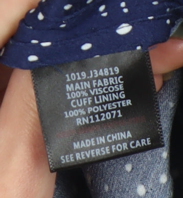 Jigsaw Women's Blue Polka Dot Midi Shift Dress Size 10