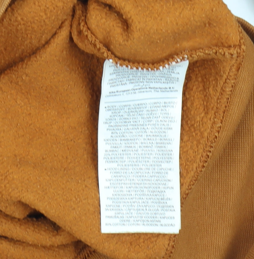 Nike Men's Brown Pullover Hoodie L with Logo
