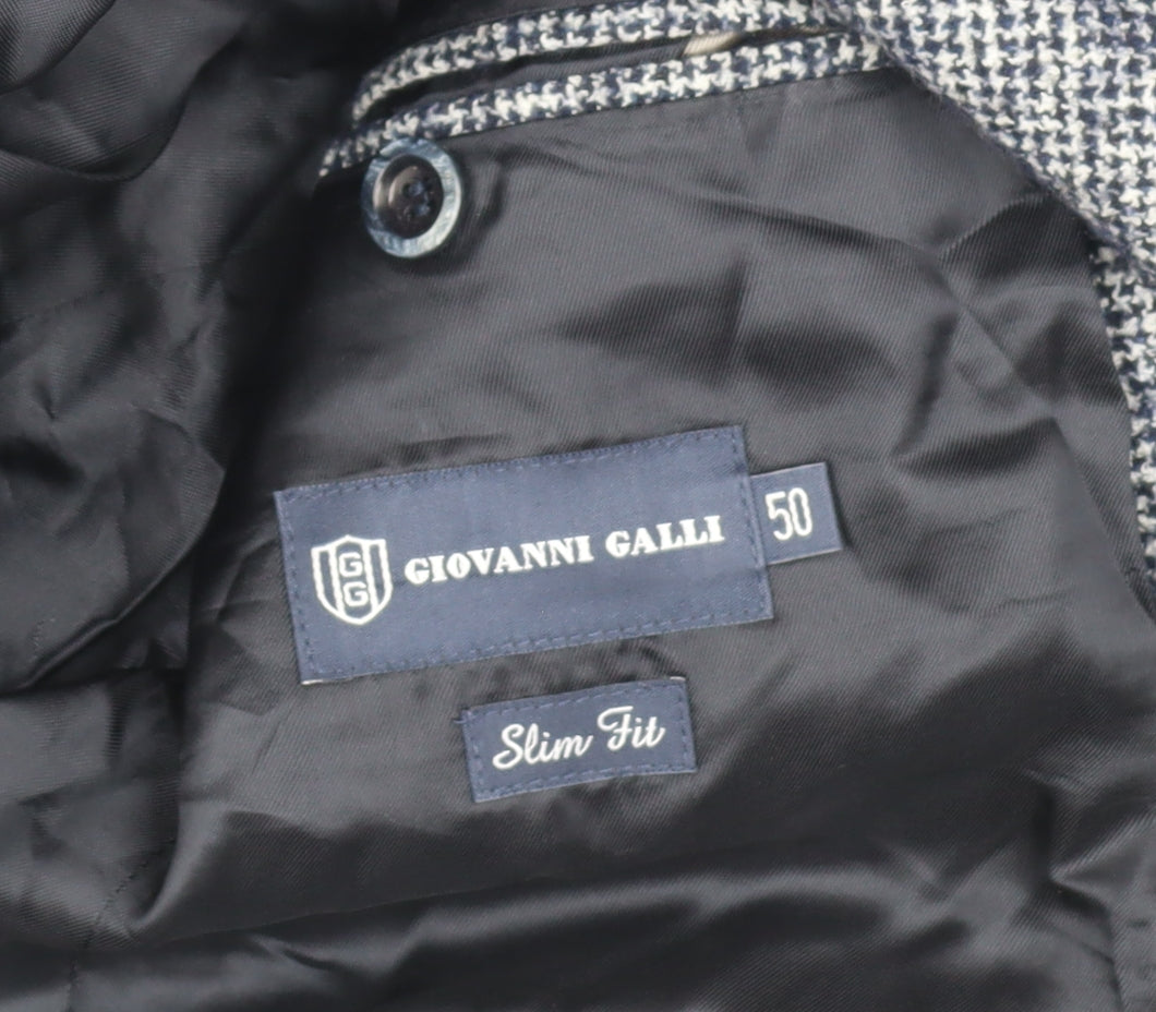 Giovanni Galli Men's Grey Slim Fit Blazer Jacket UK 40