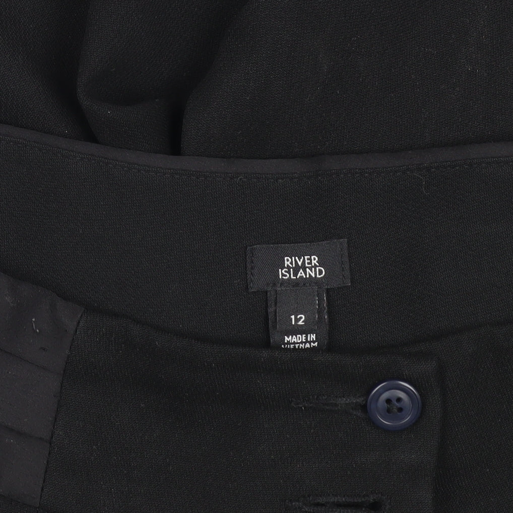 River Island Women's Black Regular Trousers Size 12