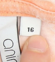 Animal Women's Orange T-Shirt Size 16