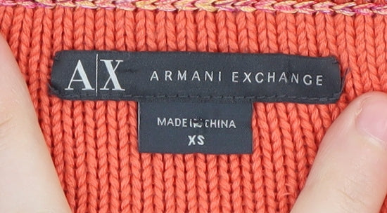 Armani Exchange Women's Pink XS Bandage Fringe Skirt