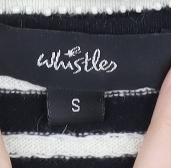 Whistles Women's Black & White Striped Vest S