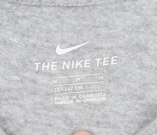 Nike Boys Grey Graphic Sports T-Shirt Size 11-12 Years
