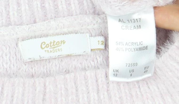 Coton Traders Women's Pink Pullover Jumper Size 12