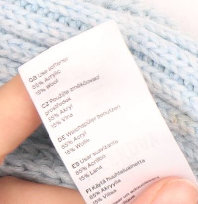 Weekday Women's Blue Cardigan Jumper Size S, Belted