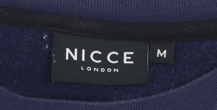 Nicce Men's Blue Crew Neck Pullover Sweatshirt M