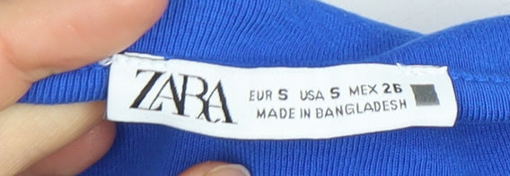 Zara Women’s Blue Midi Sheath Dress S Summer