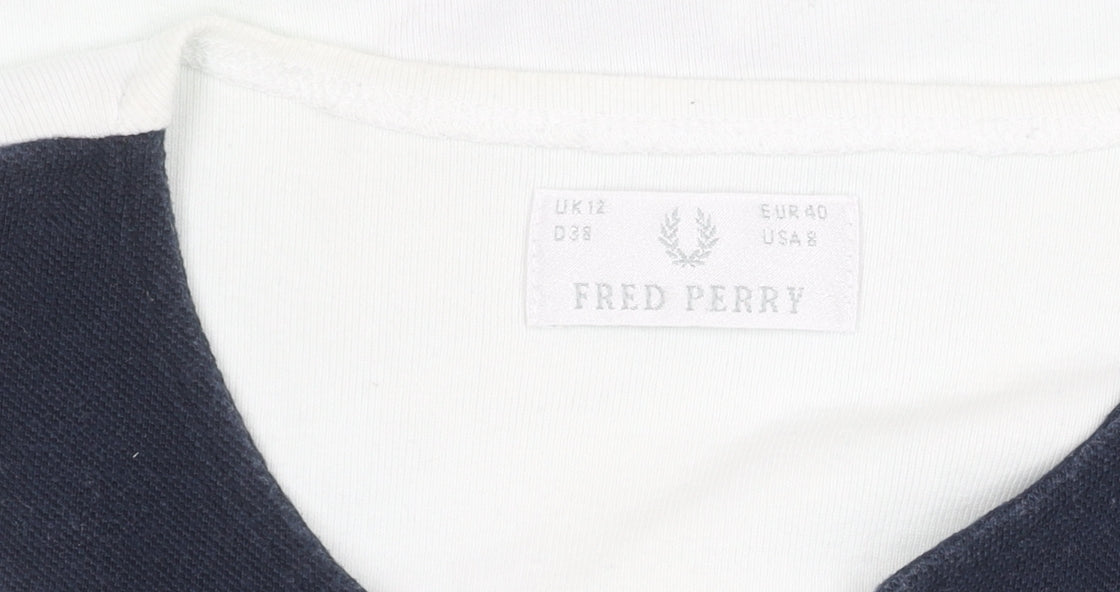 Fred Perry Women's White Sleeveless Top, Size 12