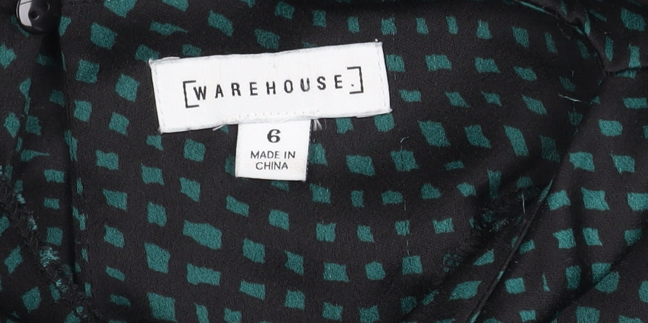 Warehouse Black Polyester Dress Size 6 Women's