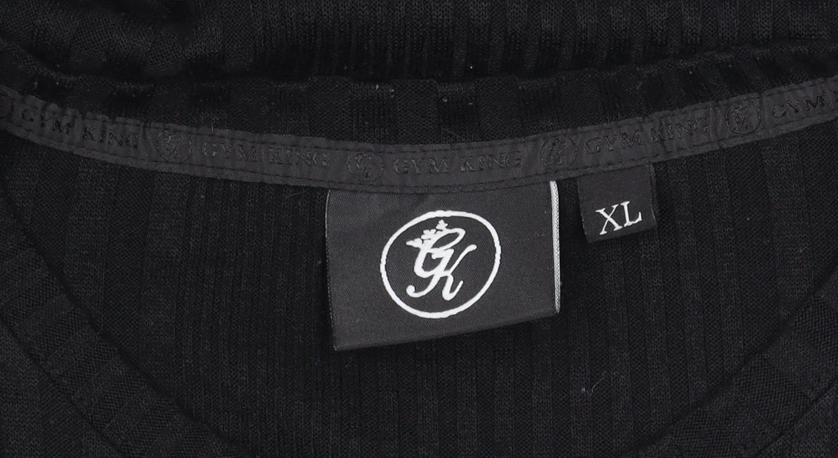 Gym King Men's Black XL Striped T-Shirt