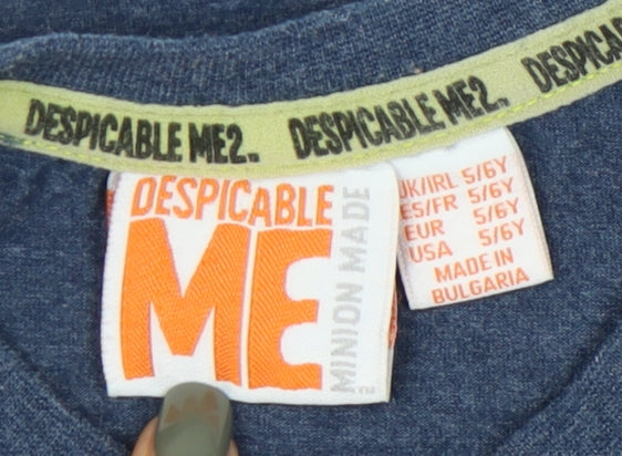 Despicable Me Kids Blue Minions Christmas T-Shirt 5-6Y