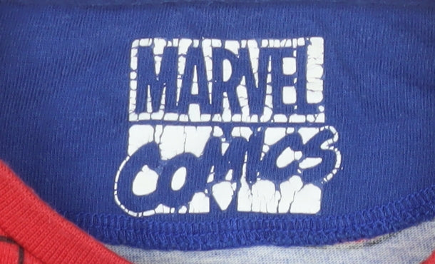 Marvel Boys Multicoloured Pyjama Top, 6-7 Years, Superhero Comics