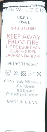 New Look Women's Black Wrap Jumper V-Neck L