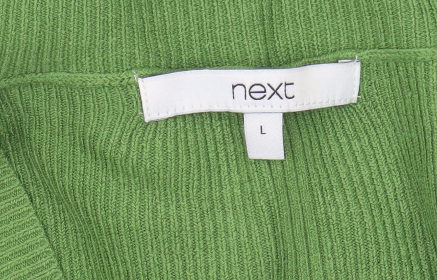 Next Women's Green V-Neck Pullover Jumper, L