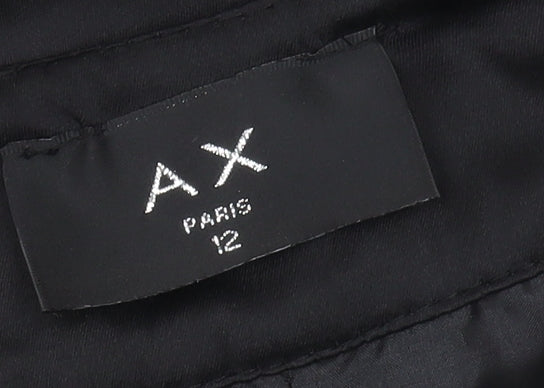 AX Paris Women's Black Beaded Sleeveless Blouse Size 12