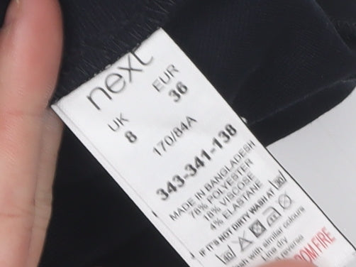 Next Women's Black Dress Size 8 Short Sleeve