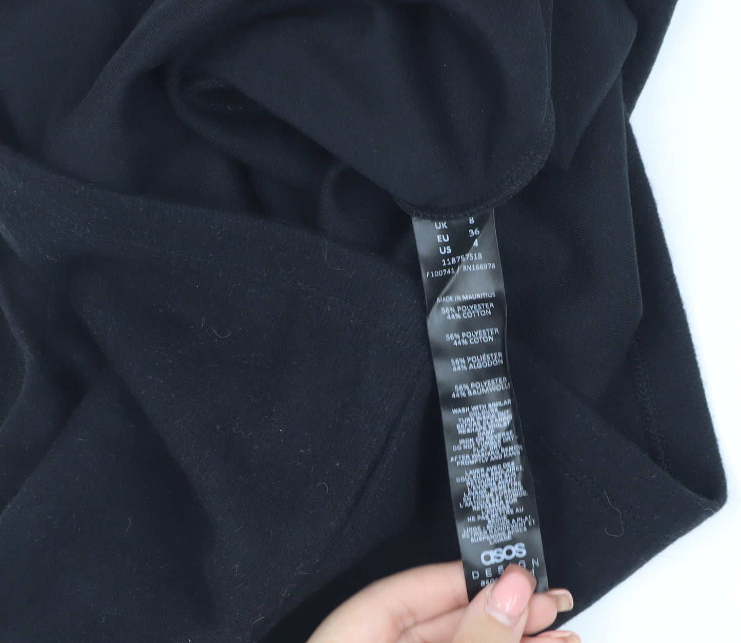 ASOS DESIGN Black Sleeveless Women’s Vest - Size 8