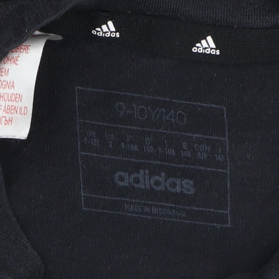Adidas Boys Black Colourblock T-Shirt 9-10 Years