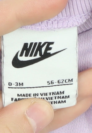 Nike Unisex Baby Purple Pullover Jumper 0-3 Months