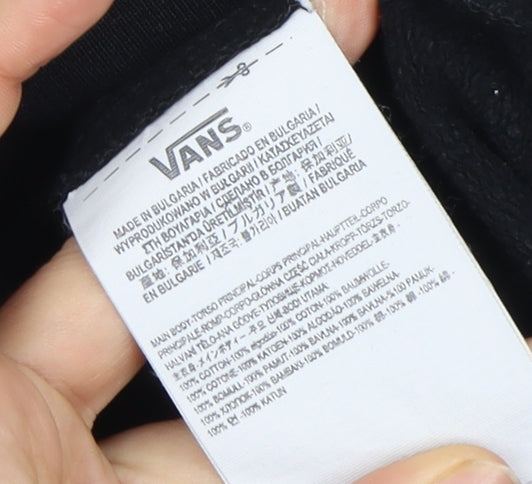 Vans Men's Black S Pullover Hoodie with Logo