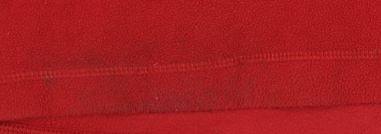 Jack Wolfskin Men's Red Fleece 1/2 Zip Sweatshirt S