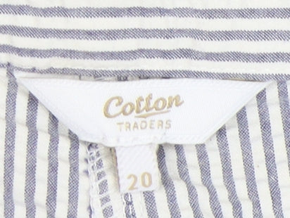 Cotton Traders Women's Blue Chino Shorts Size 20