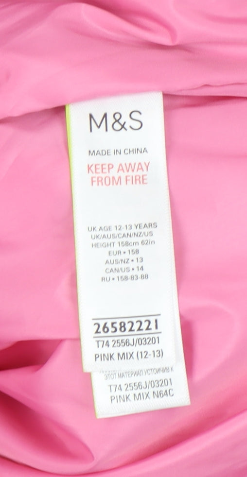 Marks and Spencer Girls Pink Bodywarmer Jacket 12-13 Years