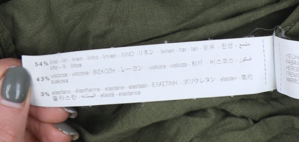 Zara Women's Green Maxi Dress Size 12