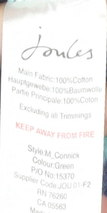 Joules Women's Green Striped Sweatshirt Cowl Neck Size 12