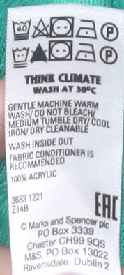 Marks and Spencer Women's Green Pullover Jumper Size 8