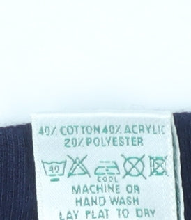 Whytes Men's Blue V-Neck Logo Sweatshirt M