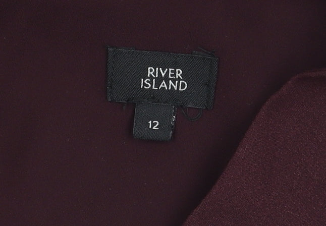 River Island Women's Striped Blouse, Size 12, V-Neck, Casual