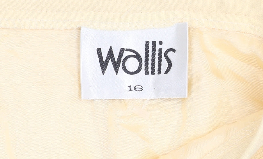 Wallis Women Beige Knee Length Pencil Skirt Size 16