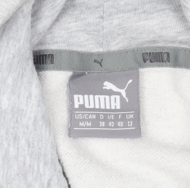 Puma Men's Grey Logo Hoodie, Size M, Pullover Style