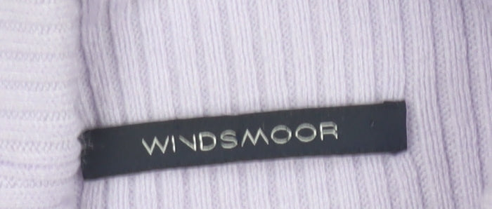 Windsmoor Women's Purple Tunic Roll Neck Jumper - L