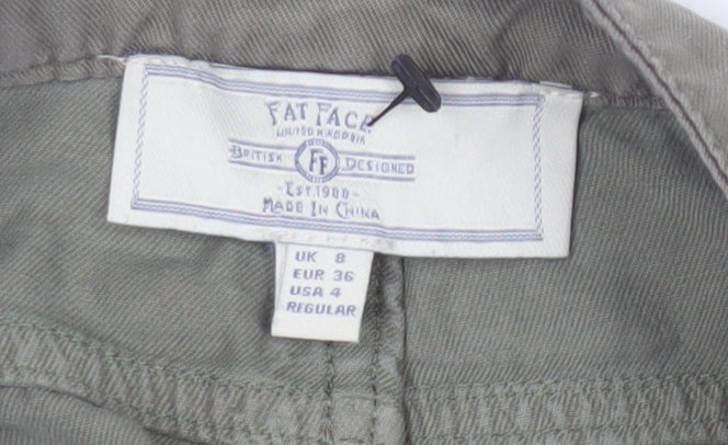 Fat Face Women's Green Cargo Trousers, Size 8