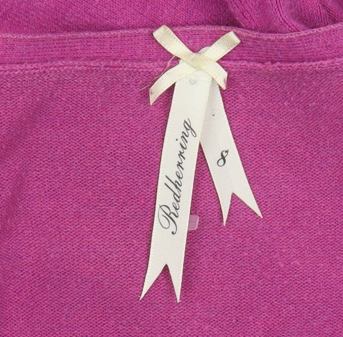 Red Herring Women's Pink V-Neck Pullover Jumper - Size S