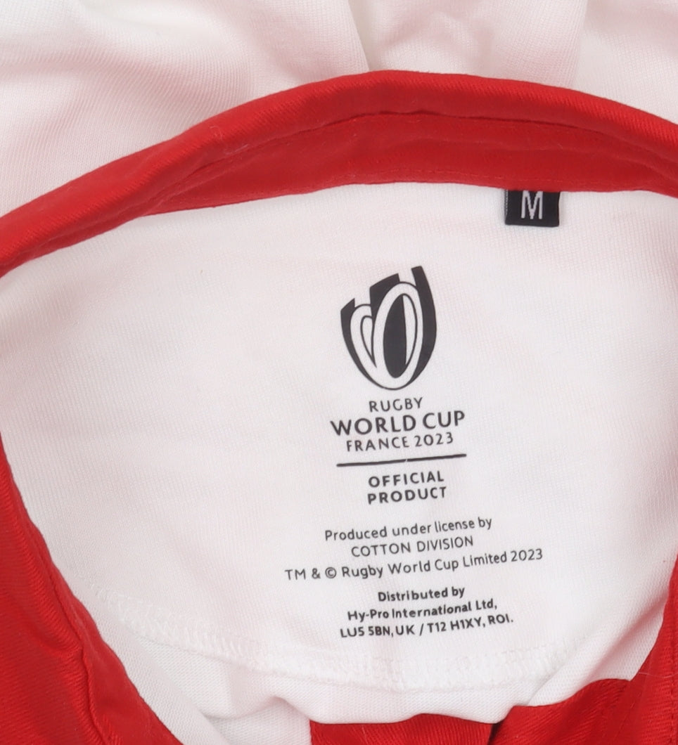 Cotton Division Men's White Medium Rugby Sweatshirt