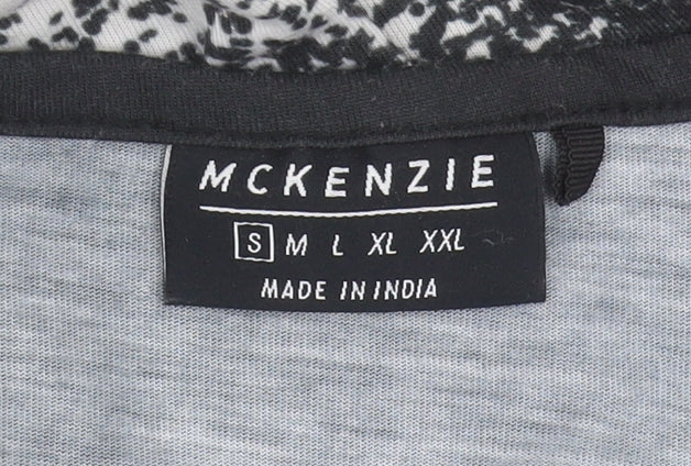 McKenzie Men’s Black Grey Sleeveless T-Shirt S