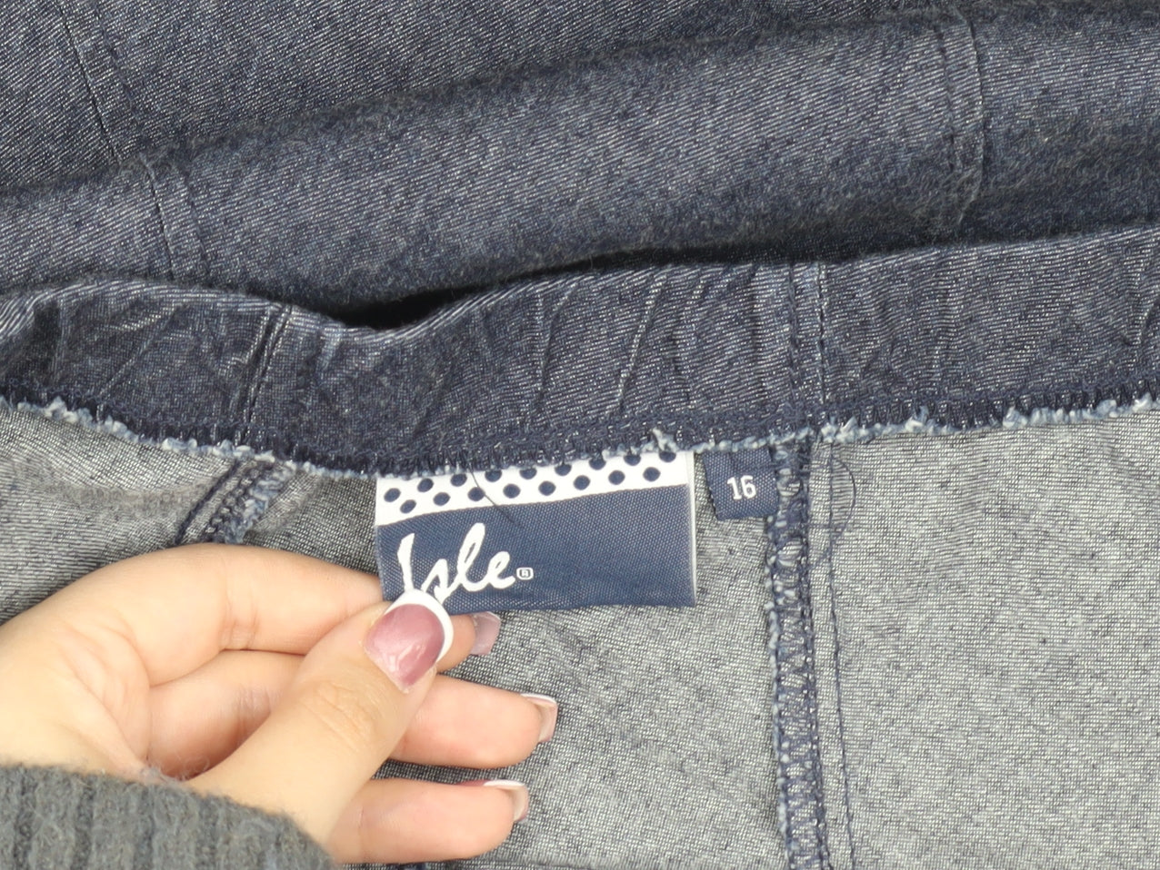 Yale Women's Blue A-Line Denim Skirt Size 16 Regular